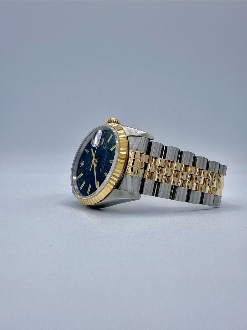 ROLEX Datejust [36MM] ♡ (Category: Luxury Watches) located in Paranaque City. Submitted by cityandsea (Listing ID 1337108916, Image 3). Description: ROLEX Datejust [36MM] ♡ 🏷️₱399,999 • Reference 16233 • Year 1990 • Black Dial • 18K Yellow Gold Fluted Bezel • 18K Yellow Gold Jubilee Bracelet • Caliber 3135 • Automatic Movement • Sapphire Crystal Glass • Complete Box & Paper • Condition: 9.8/10 • Inclusions: - Rolex Box - Rolex Service Pouch - Ac