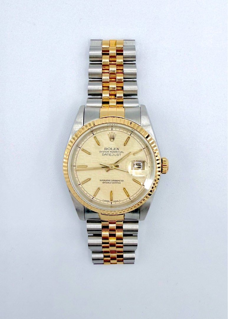 ROLEX Lady-Datejust [36MM] ♡ (Category: Luxury Watches) located in Paranaque City. Submitted by cityandsea (Listing ID 1337109614, Image 1). Description: ROLEX Lady-Datejust [36MM] ♡ 🏷️₱389,999 • Reference 16233 • Year 1991 • Anniversary Computer Dial • 18K Yellow Gold Fluted Bezel • 18K Yellow Gold Jubilee Bracelet • Caliber 3135 • Automatic Movement • Sapphire Crystal Glass • Condition: 9.8/10 • Inclusions: - Rolex Box - Rolex Service Pouch - 