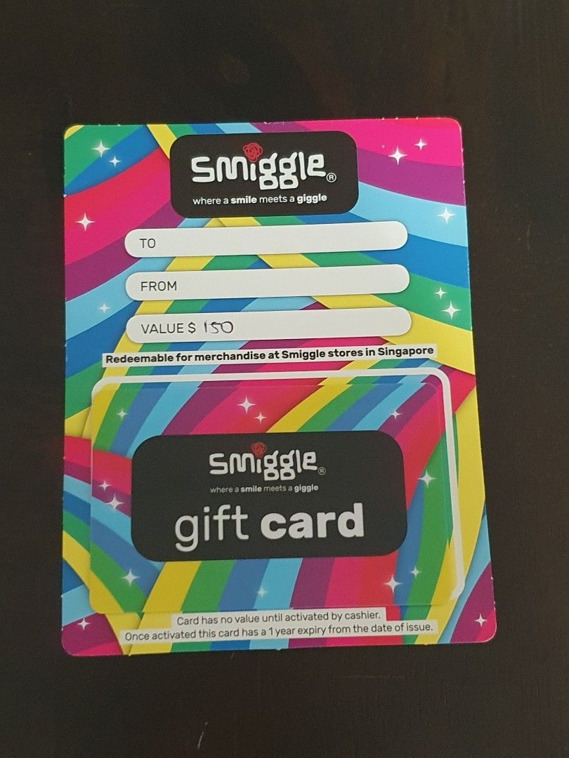 SGD140 for SGD150 Smiggle Kids Children Stationery Bags Gift Card