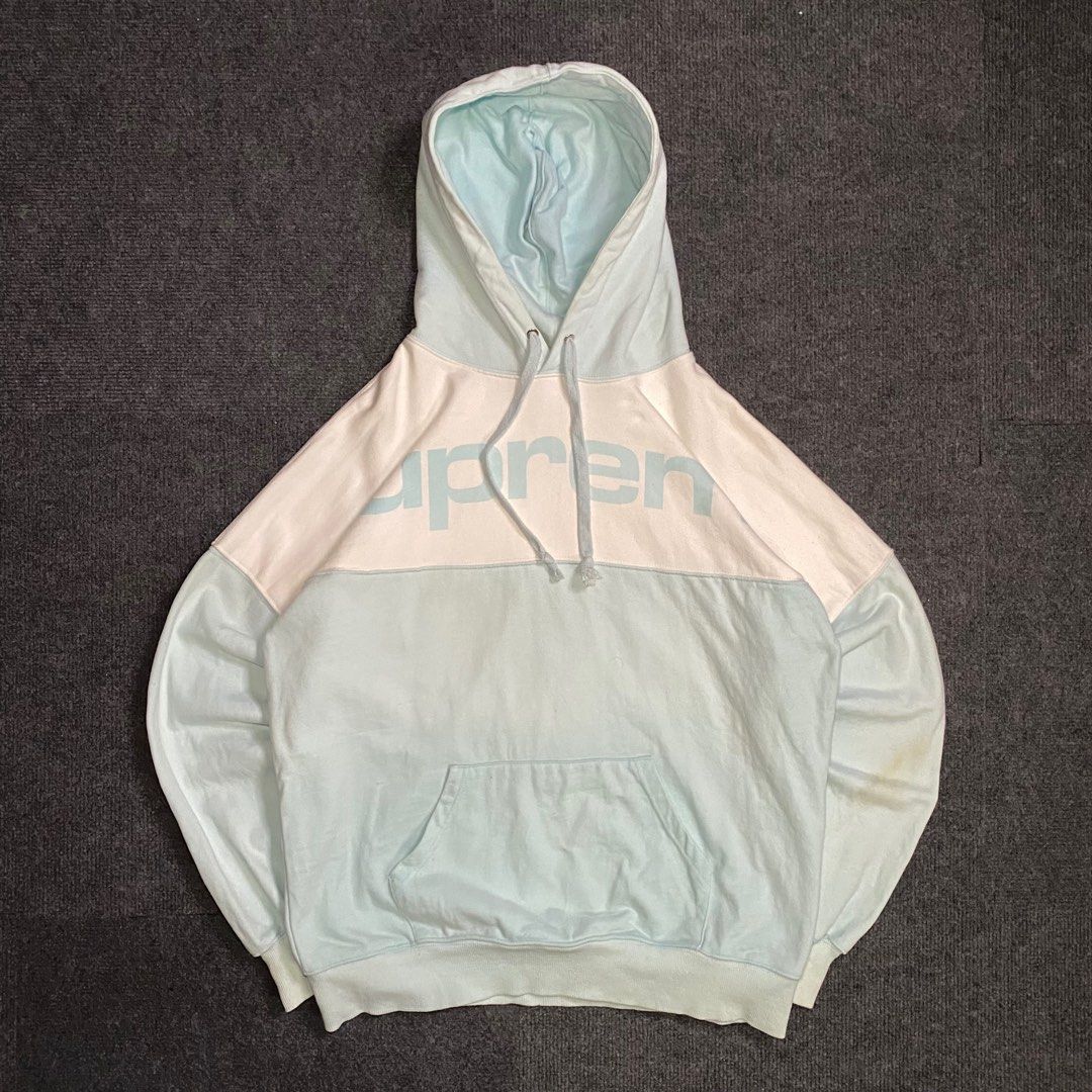 SUPREME LIGHT BLUE HOODIE Men s Fashion Tops Sets Hoodies on Carousell