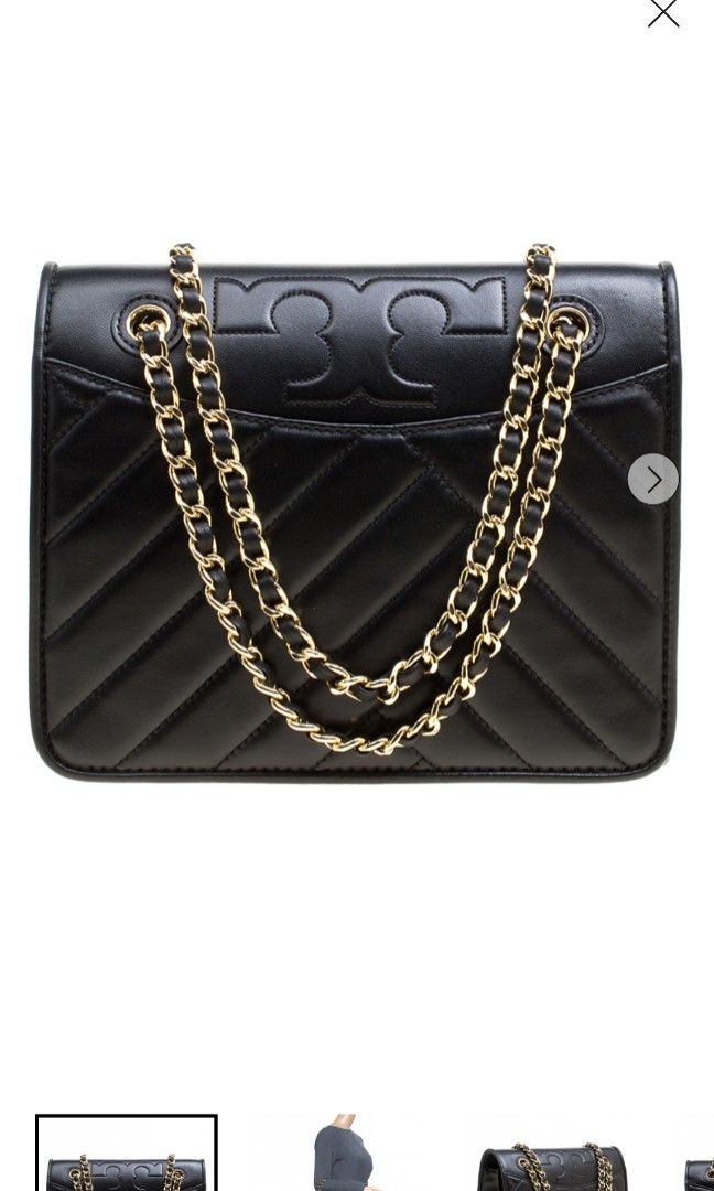 Tory Burch Black Leather Alexa Convertible Shoulder Bag Luxury Bags Wallets on Carousell