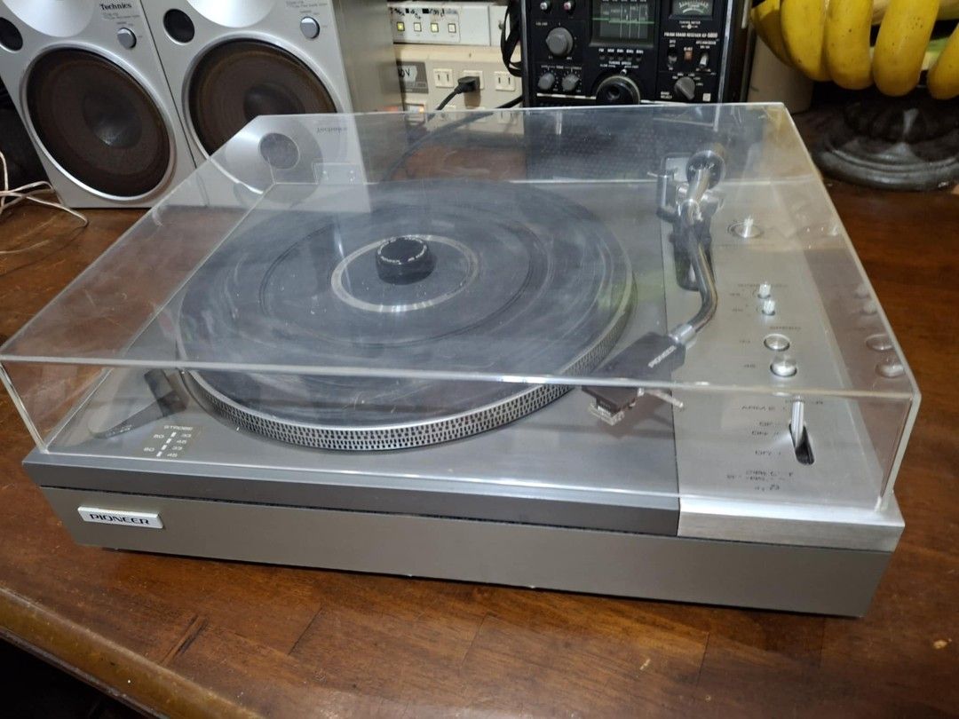 Turntable pioneer 1150 vinyl record (Category: Portable Music Players) located in Quezon City. Submitted by mg.q.m (Listing ID 1337091463, Image 1). Description: 100V needs stepdown transformer, good working condition. direct drive manual & calibrated accurate speed 33 & 45 rpm.