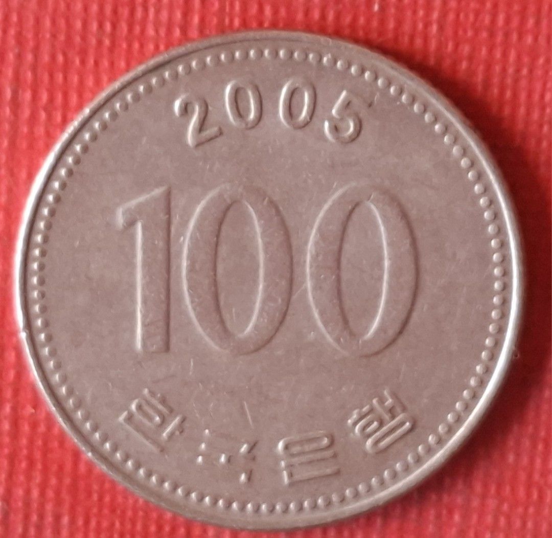 655韓國2005年100元韓幣乙枚（保真，美品）。, 書籍、休閒與玩具, 收藏、紀念品, 錢幣、紙鈔在旋轉拍賣