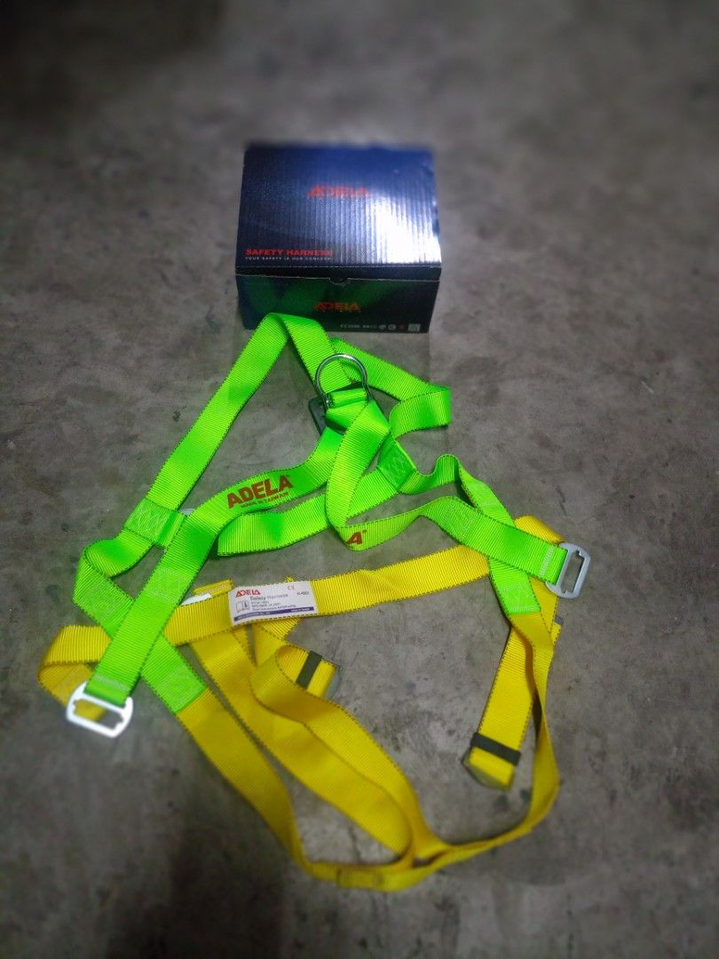 Adela full body harness with single lanyard (Category: Construction Tools & Equipment) located in Paranaque City. Submitted by renyshemshardware (Listing ID 1334014439, Image 1). Description: ADELA FULL body harness wholesale/retail ✓with single lanyard ✓double lanyard ✓with shock.