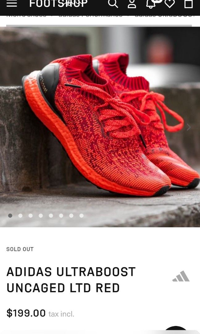 Ultra boost uncaged triple red on sale