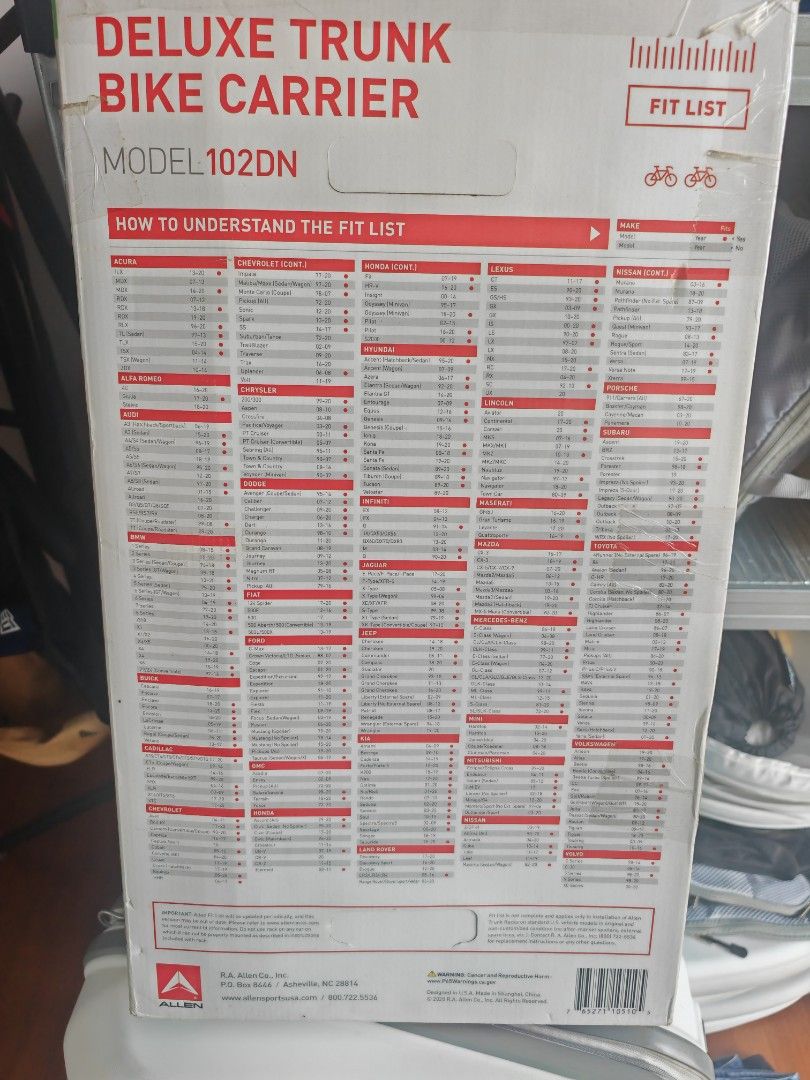 Allen Deluxe Allen Bike Rack Car Compatibility Allen Deluxe Two