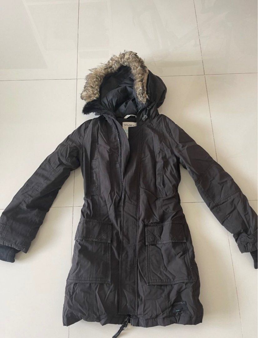 Artizia Golden Bancroft Parka Winter coat charcoal black slim fit Women s Fashion Coats Jackets and Outerwear on Carousell