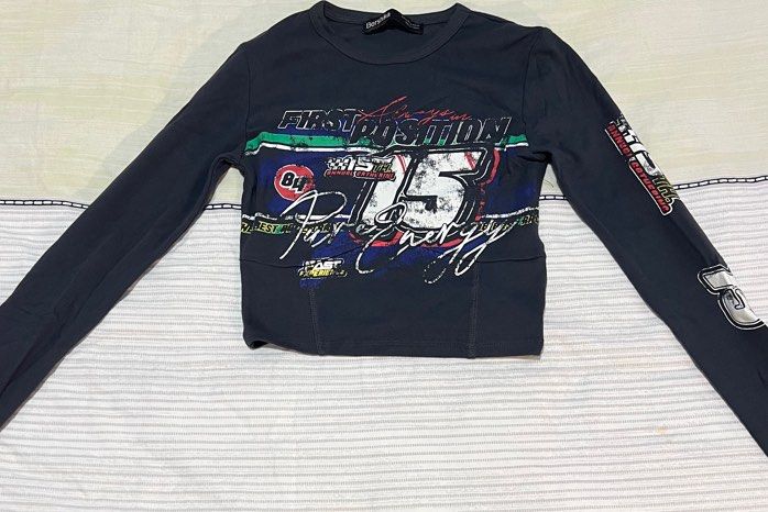 Bershka cropped long sleeve, Men's Fashion, Tops Sets, Tshirts