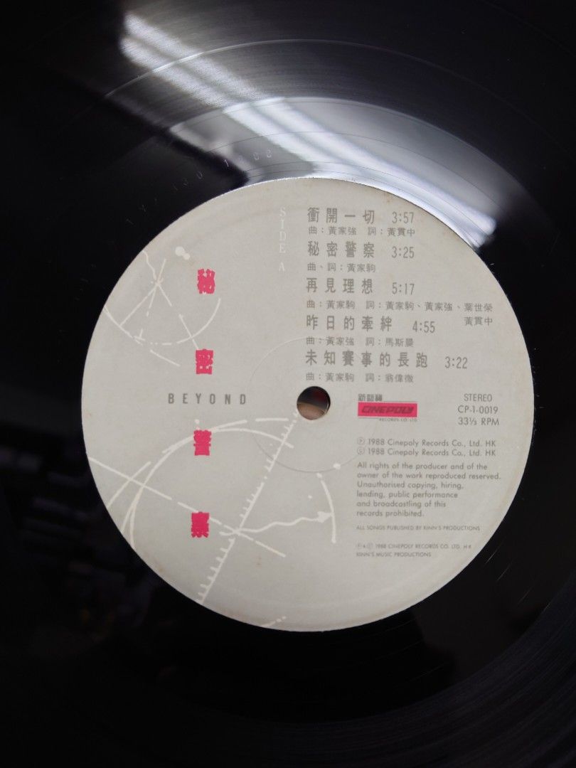 beyond 秘密警察　レコード　LP香港　オリジナル盤 beyond 秘密警察 レコード LP香港 オリジナル盤 【公式通販】