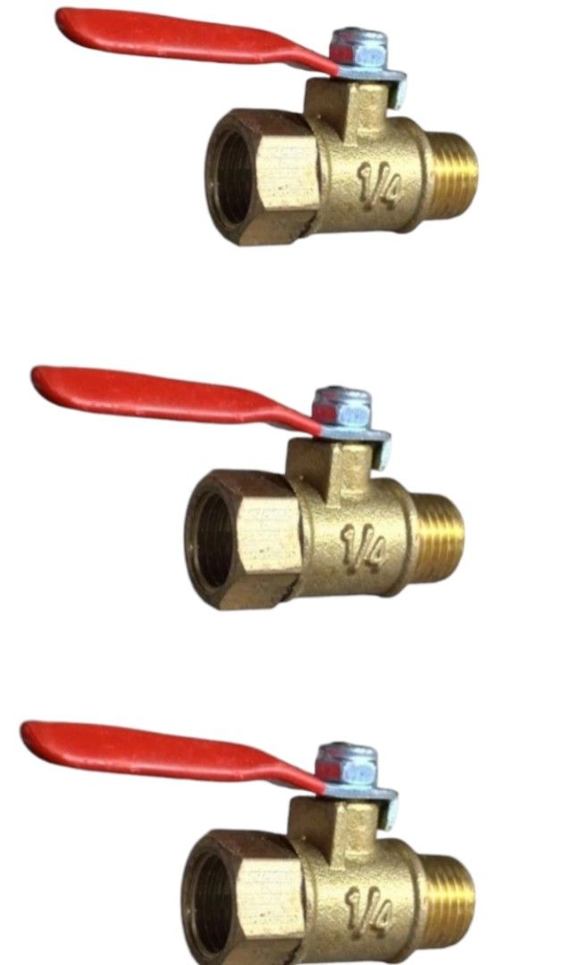 Brass on/off switch male to female threaded 1/4 NPT, Commercial ...