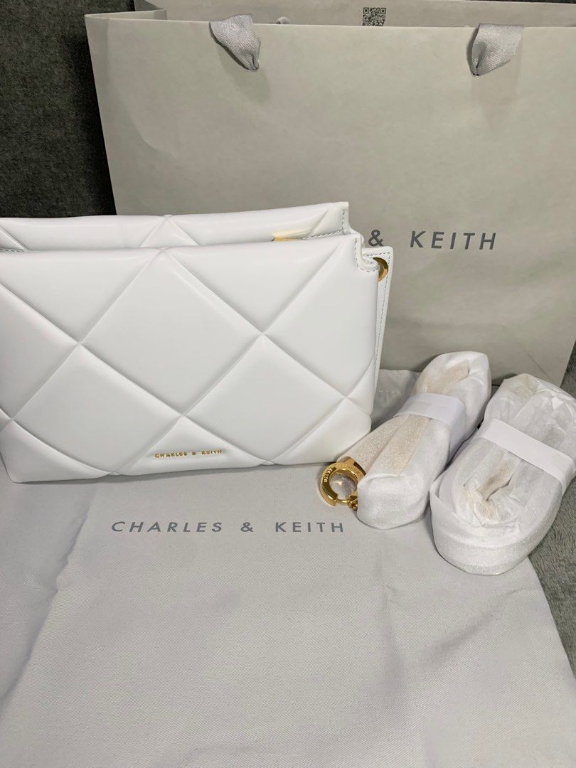 Charles & Keith Quilted Bag (Category: Luxury Bags & Wallets) located in Quezon City. Submitted by chxrryx (Listing ID 1334111068, Image 3). Description: Bought for 4.5k in C&K SM North Never been used, complete inclusions except paper bag 1 convertible strap (short and long) 1 metal strap RFS: Will buy a new one Slightly negotiable.