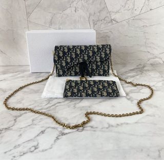 100 affordable dior saddle wallet on chain For Sale Bags Wallets Carousell Singapore