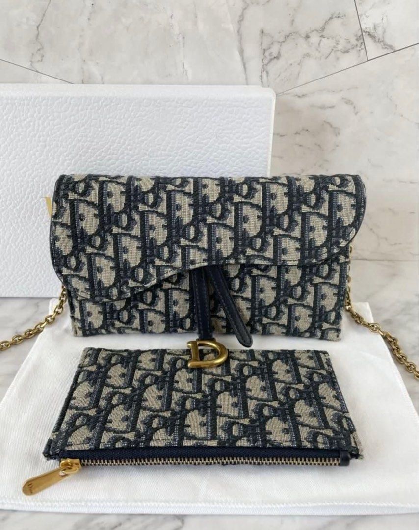 Christian Dior Saddle Wallet On Chain Handbag