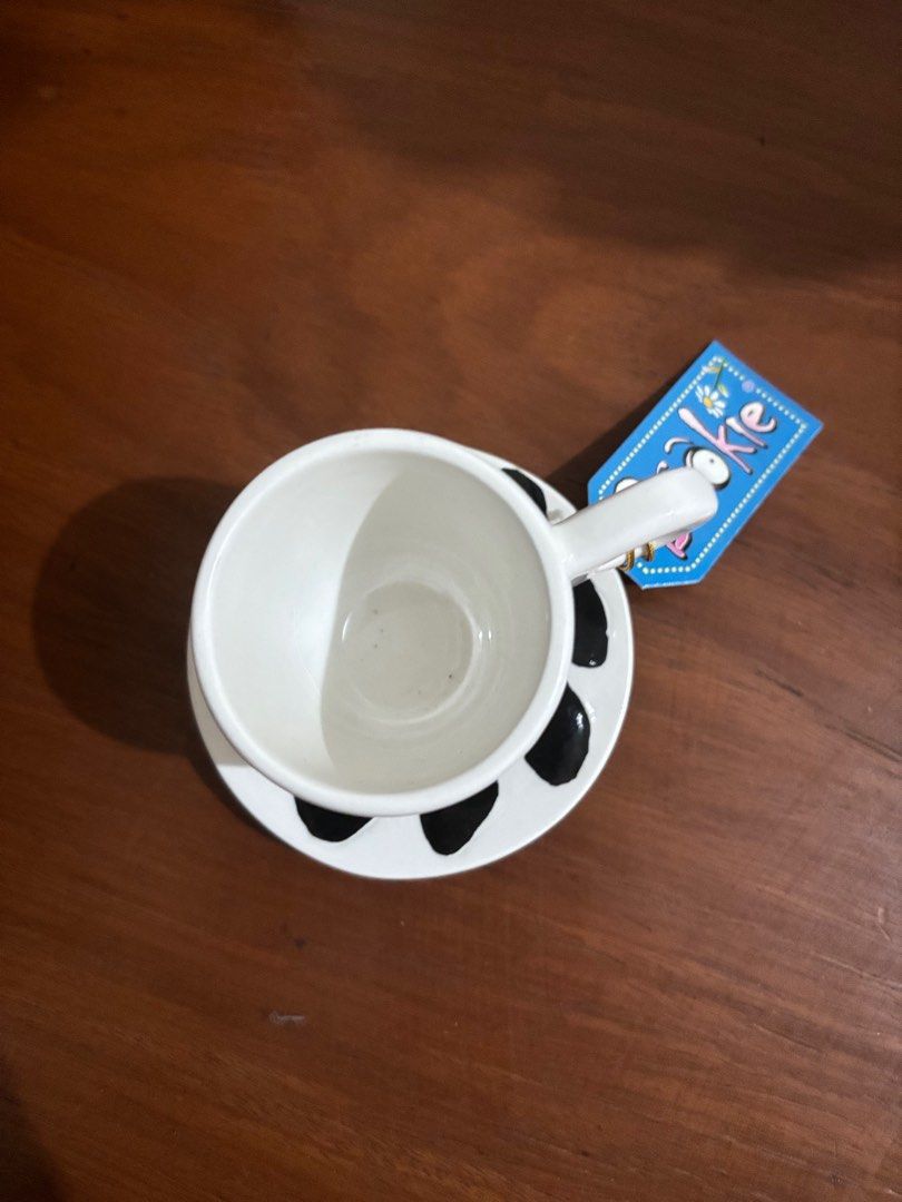 Cow print cup and saucer set (Category: Coffee & Tea Tableware) located in Quezon City. Submitted by steffo_declutters (Listing ID 1334104665, Image 2). Description: .