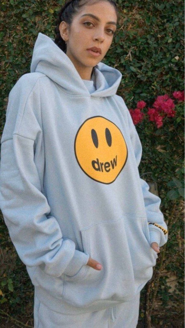 Baby blue drew hoodie best sale