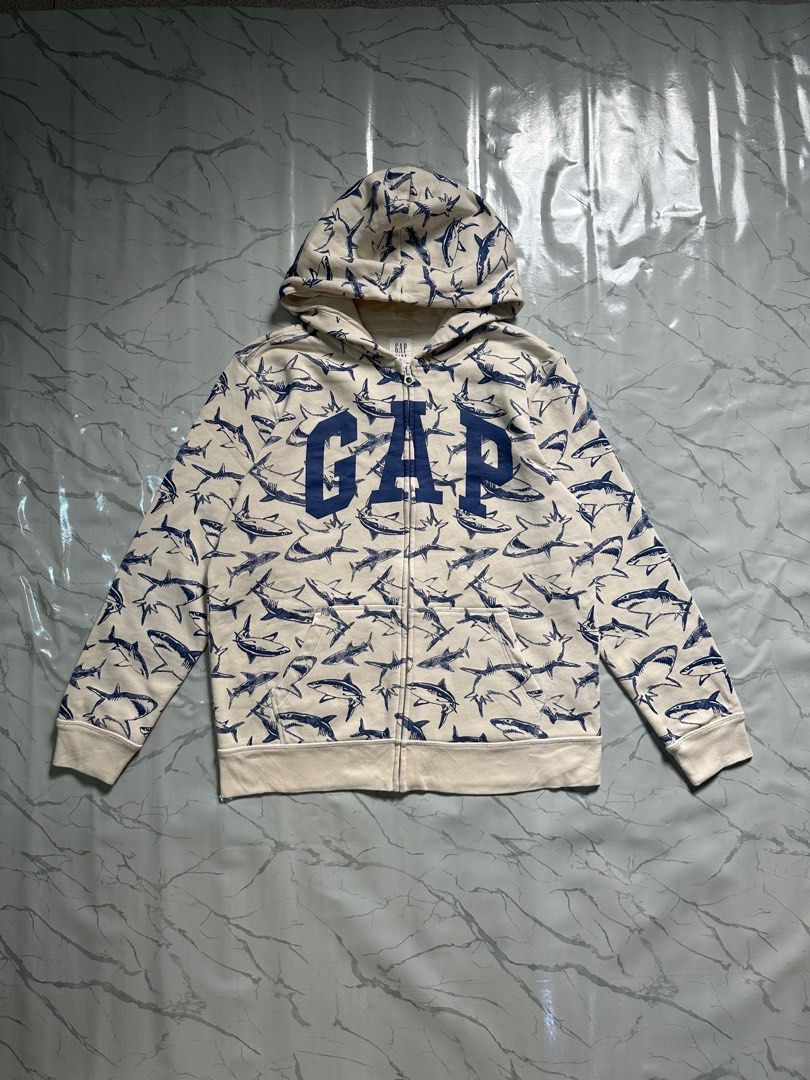 GAP HOODIE HIU SHARK Fesyen Pria Pakaian Atasan di Carousell