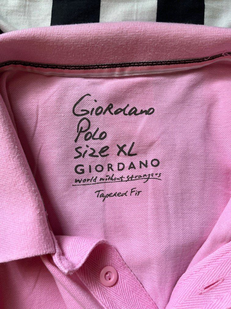 Giordano Polo Shirt (XL) (Category: Tshirts & Polo Shirts ) located in Quezon City. Submitted by jp_ii (Listing ID 1334054934, Image 3). Description: Shoulder: 18” Chest width: 21” Length: 28.5 (front) / 29.5” (back) Color: light pink No issues Mode of payment: Gcash, BPI.