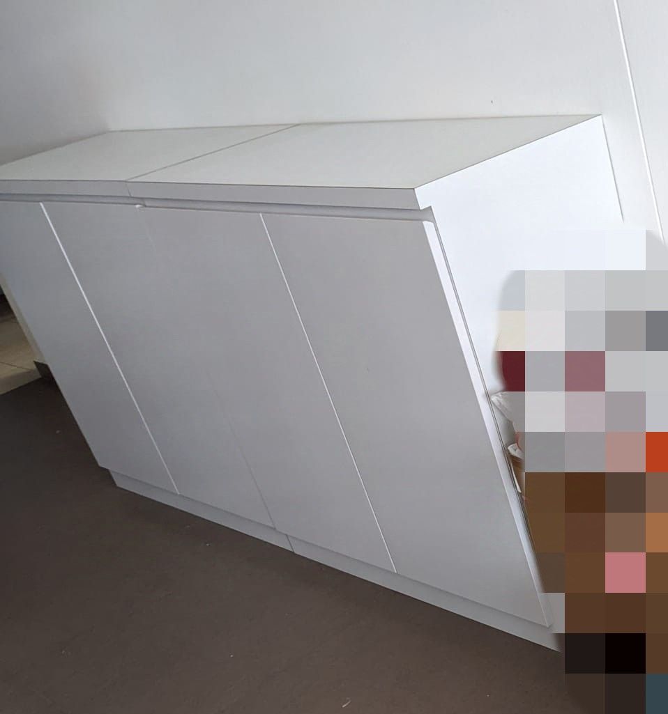 Grey cabinet, stackable - solid quality, handmade (Category: Shelves, Cabinets & Racks) located in Singapore. Submitted by gyminsideout (Listing ID 1334088102, Image 2). Description: Grey cabinet, stackable - solid quality, handmade, good material. Price is for one piece. $180 is for each of the ones Without drawers. $250 is for the one with drawers. Buy one or buy more. Total three pieces available and bundle price. Auto close drawers, no-slam. 