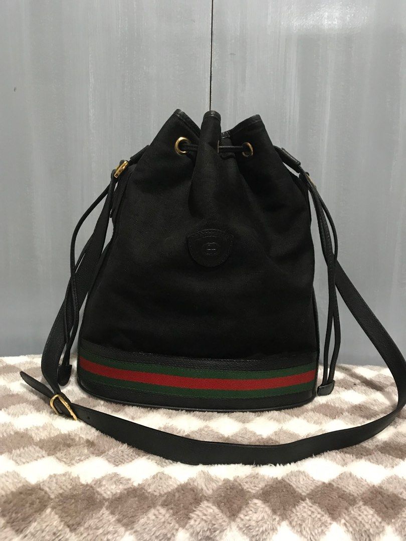 Gucci bucket bag black best sale