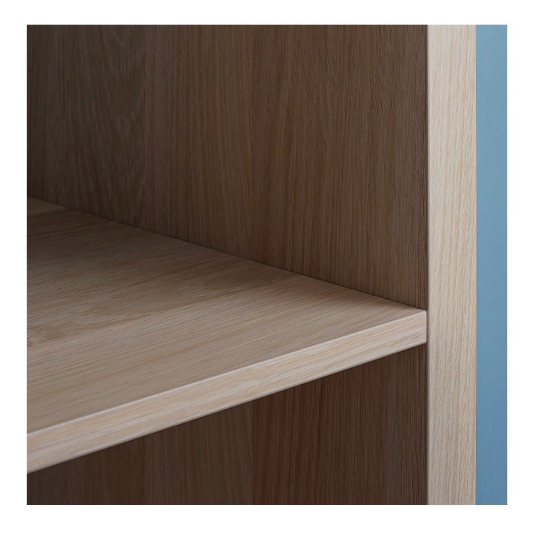 IKEA KALLAX Shelving Unit with Underframe, White Stained Oak Effect