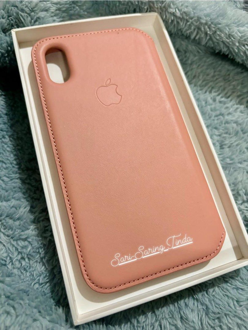 iPhone X Original Leather Folio Case (Category: Cases & Sleeves) located in Taytay. Submitted by michidc (Listing ID 1334163457, Image 2). Description: iPhone X Leather Folio Soft Pink 1500 each‼️ Original from Powermac‼️ NOT FAKE/CLASS A❌ Dm💌.