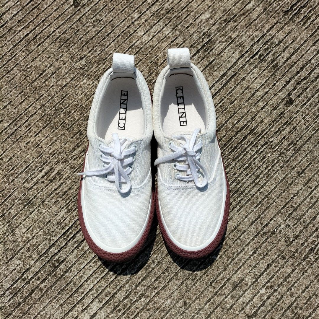 Legit Celine White Canvas Shoes (Category: Sneakers) located in Sindangan. Submitted by thrift_hunter73 (Listing ID 1334042923, Image 1). Description: Legit Celine White Canvas Shoes size 37.