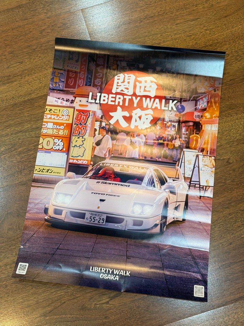 Liberty Walk LBWK Poster: White Ferrari F40, Hobbies & Toys, Toys ...