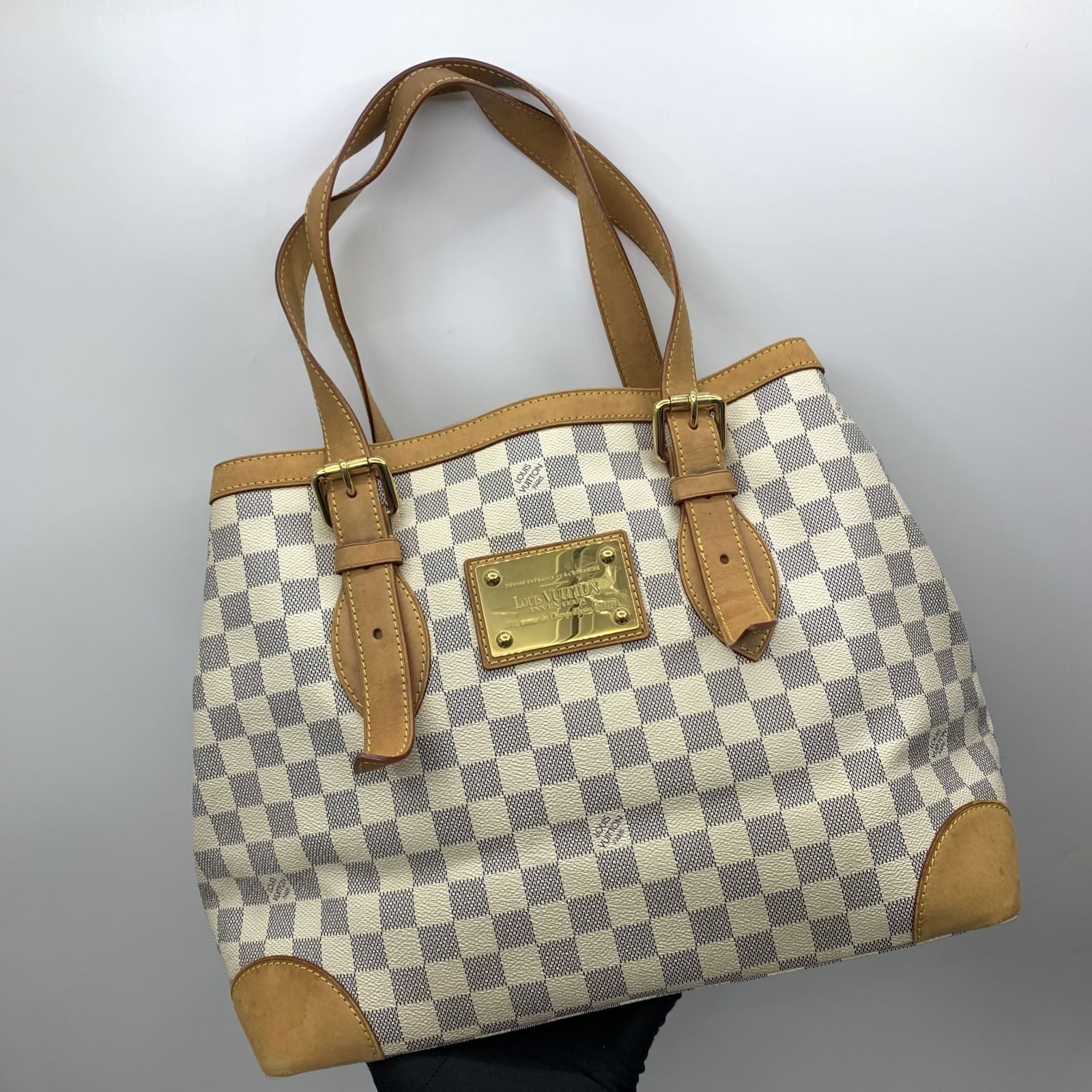 LOUIS VUITTON N51206 WHITE AZUR HAMPSTEAD MM TOTE BAG 247055965 WE Luxury Bags Wallets on Carousell