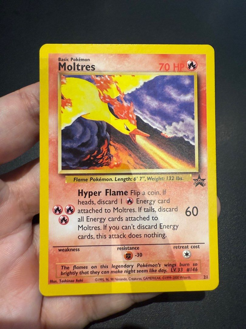 moltres 1995 pokemon card Moltres Pokemon Card Air Freshener – Madcap & Co main image 1