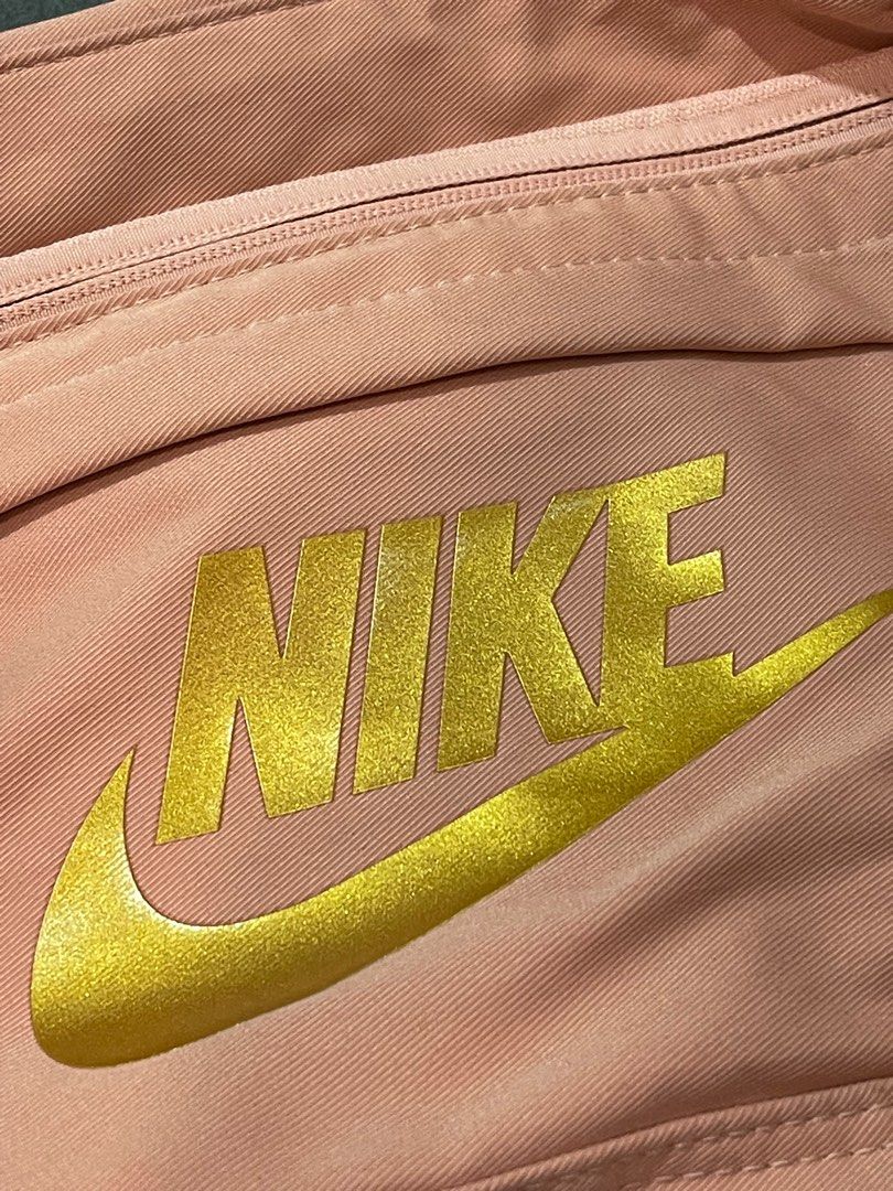 nike sling bag pink gold