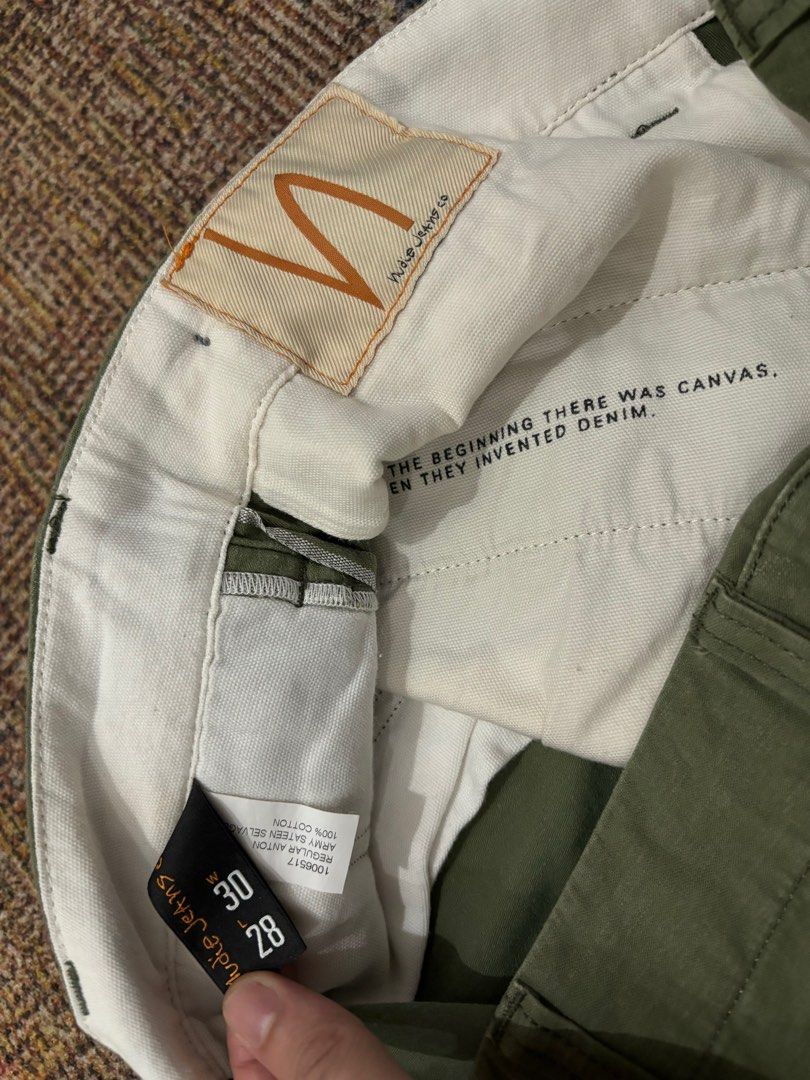 Nudie regular anton army sateen selvage discount