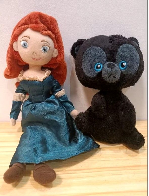 Rare Disney Brave Merida and Brother Bear Bundle (Category: Plushies & Soft Toys) located in Quezon City. Submitted by babylianne (Listing ID 1334181058, Image 3). Description: Rare Disney Brave Merida and Brother Bear Bundle Merida - Disney Store Bundle A - 3200 Angus Merida Brother Bear Bundle B -2200❌SOLD Large Merida Big Brother Bear with Disney Patch Bundle C - 880 ❌ SOLD Medium Merida Medium Bear In Excellent Condition Actual Photo Posted A