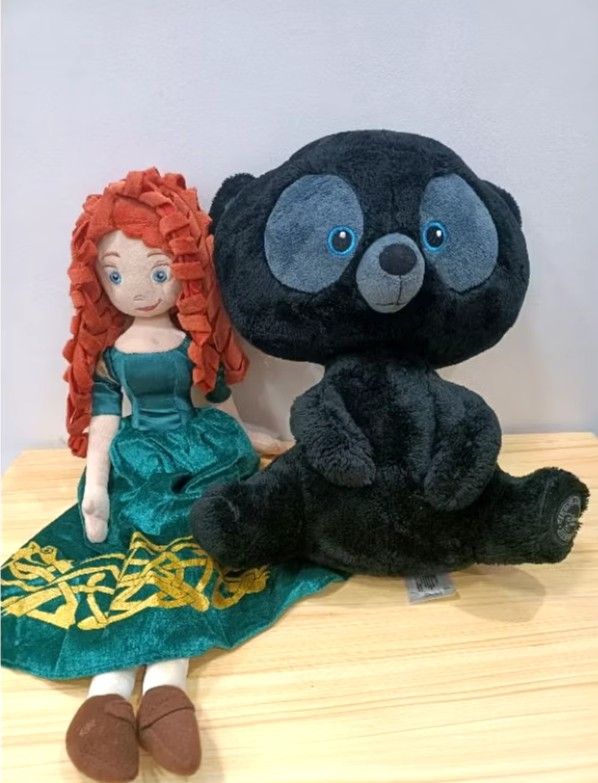 Rare Disney Brave Merida and Brother Bear Bundle (Category: Plushies & Soft Toys) located in Quezon City. Submitted by babylianne (Listing ID 1334181058, Image 2). Description: Rare Disney Brave Merida and Brother Bear Bundle Merida - Disney Store Bundle A - 3200 Angus Merida Brother Bear Bundle B -2200❌SOLD Large Merida Big Brother Bear with Disney Patch Bundle C - 880 ❌ SOLD Medium Merida Medium Bear In Excellent Condition Actual Photo Posted A