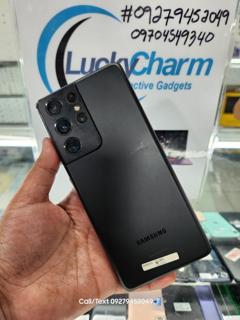 Samsung S21 Ultra 5G (Category: Samsung) located in Manila. Submitted by lucky.charm.gadgets (Listing ID 1334086196, Image 1). Description: SAMSUNG S21 ULTRA 5G 12gb/256gb (Please research nyo nalang po full specs) LCD ISSUE ,LCD ISSUE !OBVIOUS NA OBVIOUS YUNG ISSUE MAY LINES ! BAKA MAY GOODS NA LCD KA JAN PEDE NA PANG BO-O NANG UNIT MO NO ACCOUNT .PEDE RIN PANG SPARE PHONE . MAGBASA KA MUNA BAGO KA MAG REACT ! Buy at your own risk 😊 For fast tr