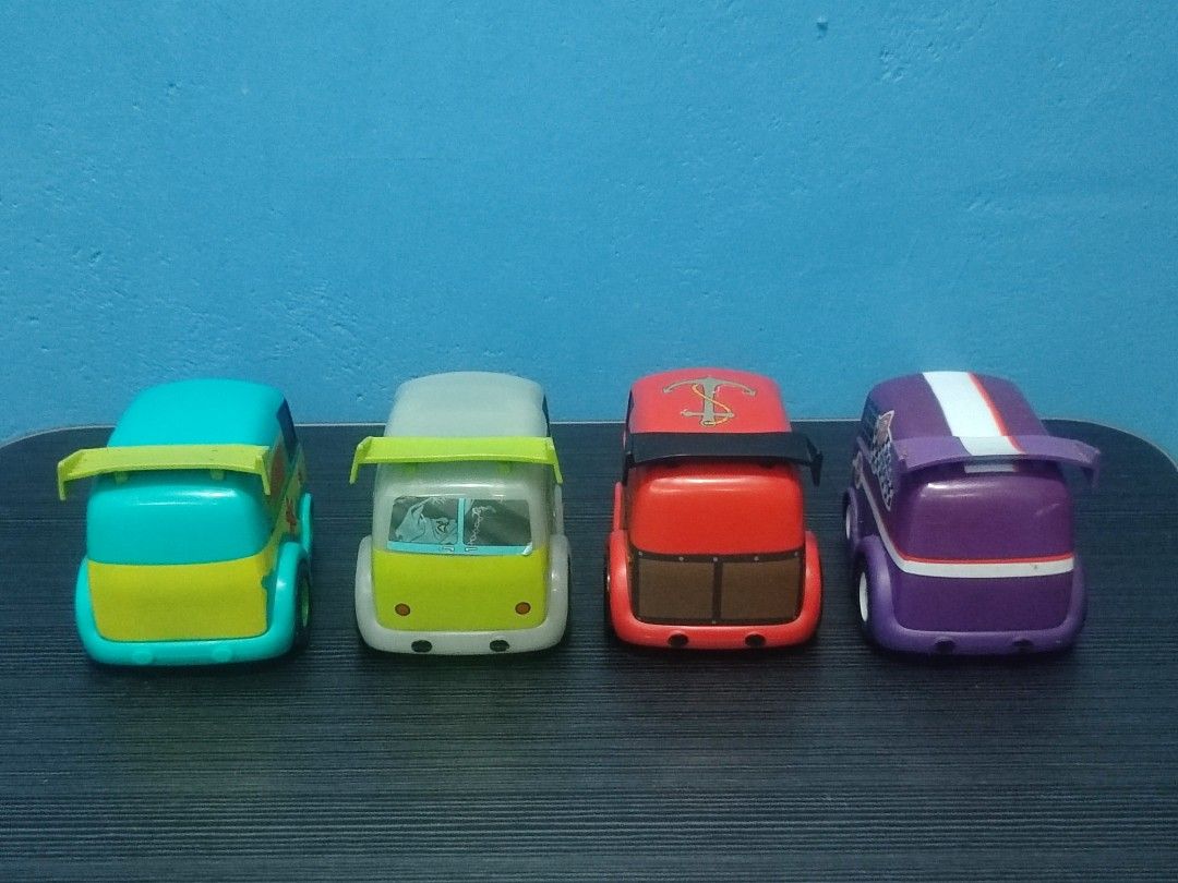 Scooby Doo Mystery Machine Mini Van (Category: Vehicle & Diecast Models) located in Batangas. Submitted by tepitoys (Listing ID 1334015857, Image 2). Description: or 150 each preloved working pullback as is wysiwyg mop gc@sh mod jnt.