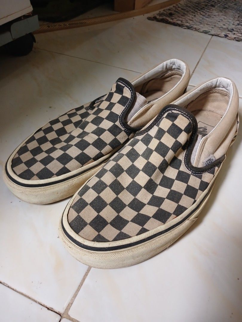 Sepatu vans slip on original, Fesyen Pria, Sepatu Sneakers di