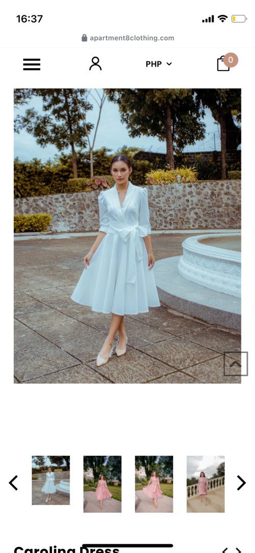 Simple Wedding Dress from Apartment 8 (Category: Dresses) located in Makati City. Submitted by carebearscare (Listing ID 1334090301, Image 2). Description: Bought from Apartment 8 Medium size Used once for 2-3 hours only Good as new condition, carefully kept No issues Retail price now: 4,200.