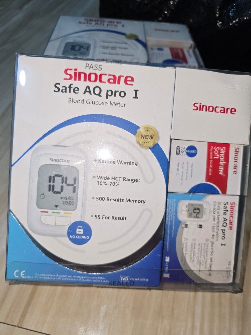 Sinocare glucometer with free 50 strips and lancets (Category: Health Monitors & Weighing Scales) located in Caloocan City. Submitted by thermalgun_supplier (Listing ID 1334060672, Image 1). Description: Sinocare glucometer with free 50pcs strips and lancets.
