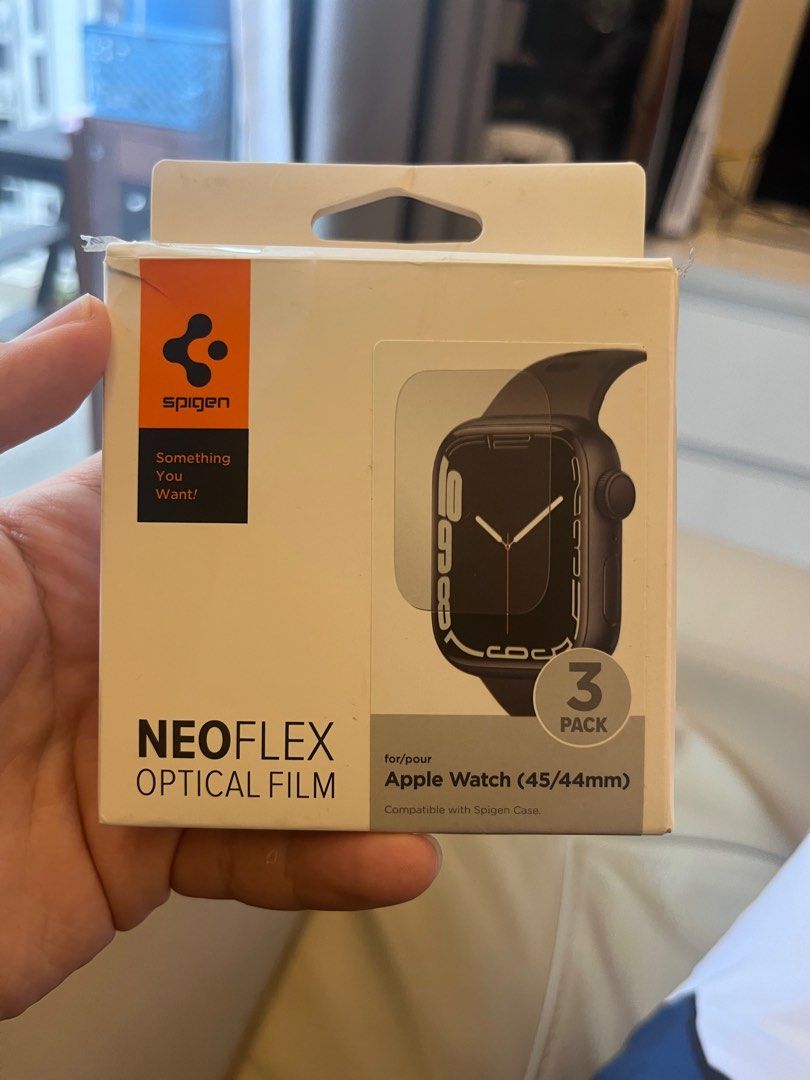 Spigen Neoflex Optical film Apple Watch 44 45mm Mobile Phones Gadgets Wearables Smart Watches on Carousell
