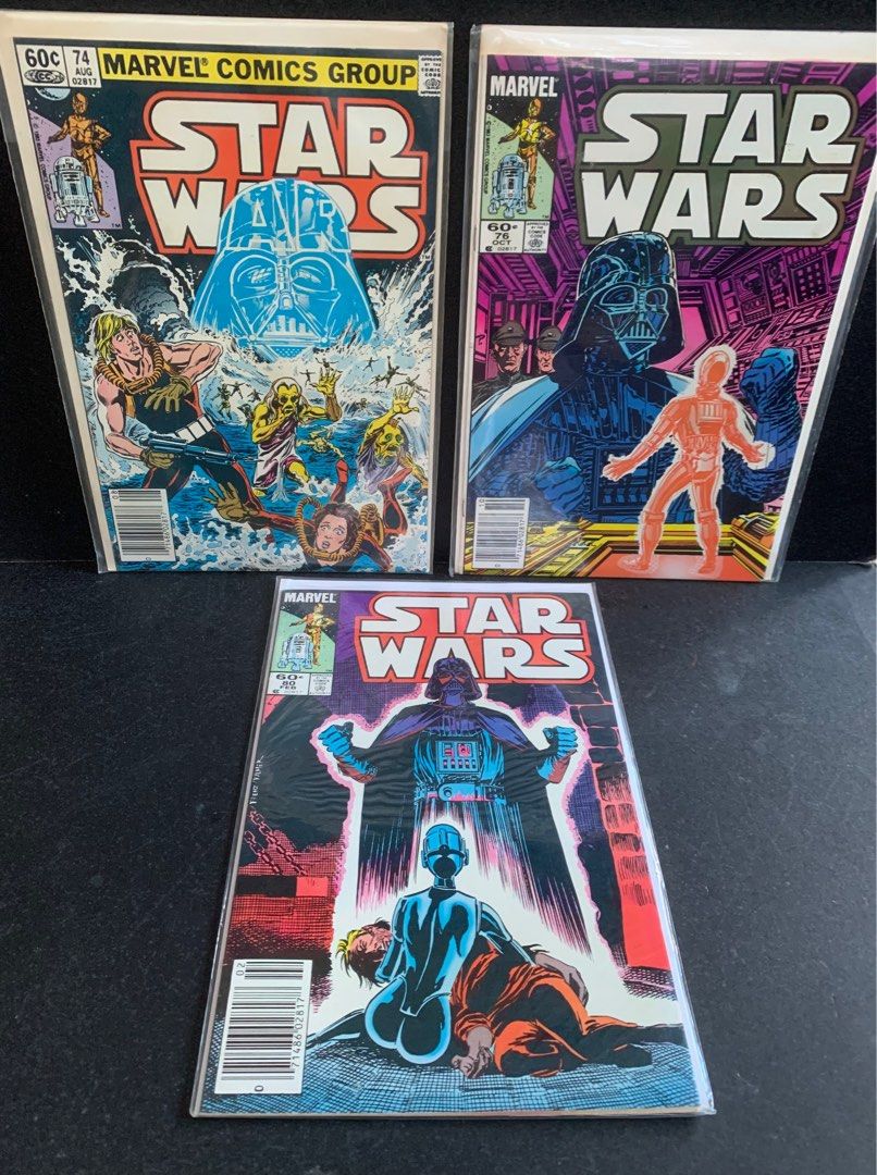 Star Wars Marvel Vintage Darth Vader Comics 1983 (Category: Comics & Manga) located in Bacoor. Submitted by kennertoysatbp (Listing ID 1334031775, Image 1). Description: Star Wars Marvel Vintage Comics 1983 Darth Vader #’s 74 , 76 and 80 P 3,200 Fixed Free del w/in NCR via Lalamove. MOP : GCash Crossposted. AP, WYSIWYG. NRNE..