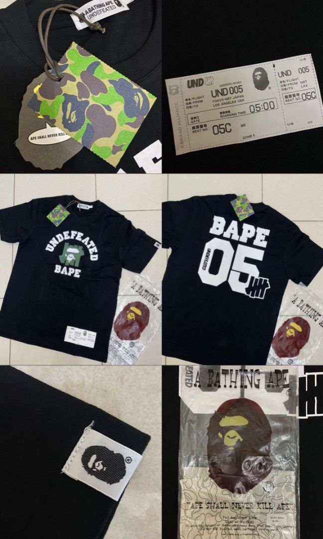The Bathing Ape X Undeafeated Tee Tshirt Balenciaga Drew Bape Fendi Roma Tommy Hilfiger Lacoste Aape Hugo Boss Calvin Klein Human Made Evisu New Era
