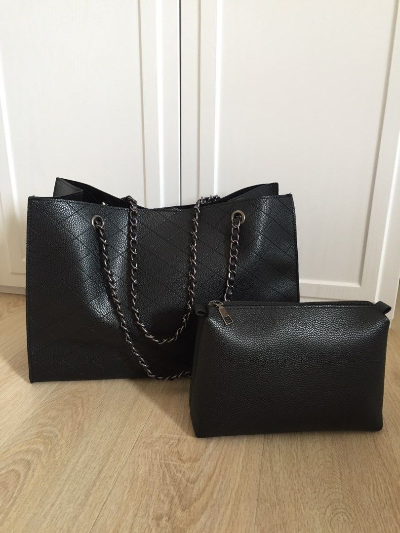 Tote Bag with Clutch, 名牌, 手袋及銀包 Carousell