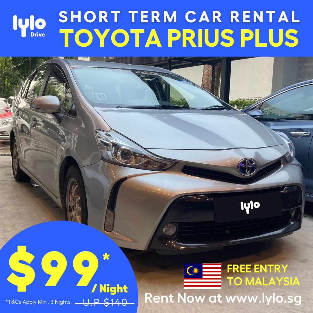 Toyota Prius Plus Short Term Rental @ $99, Cars, Car Rental on Carousell