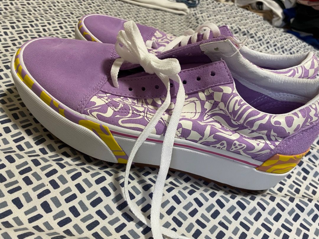 Vans Old Skool Stacked Wavy Daze Lilac Platform Sneakers (Category: Sneakers) located in Paranaque City. Submitted by kerropimarch (Listing ID 1334077655, Image 3). Description: Brand New, Bought in the US ❗️No Box, With Tag❗️ Size: US Men’s 8/US Women’s 9.5 Price slightly negotiable .