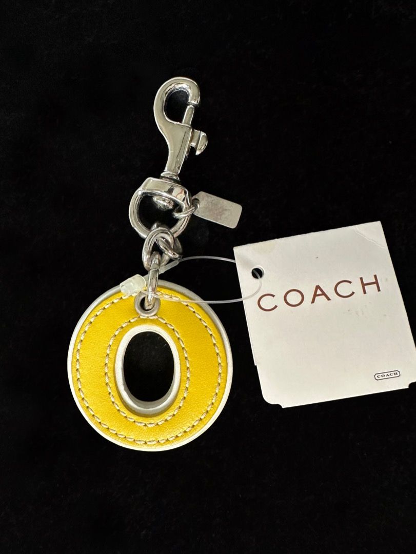 Vintage Authentic Coach O Alphabet Letter Initial Double sided Reversible Bag Charm Key Chain Key Ring Key Fob Key Charm Women s Fashion Jewelry Organisers Charms on Carousell