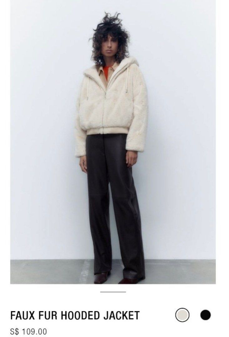 Zara fur hooded jacket on sale