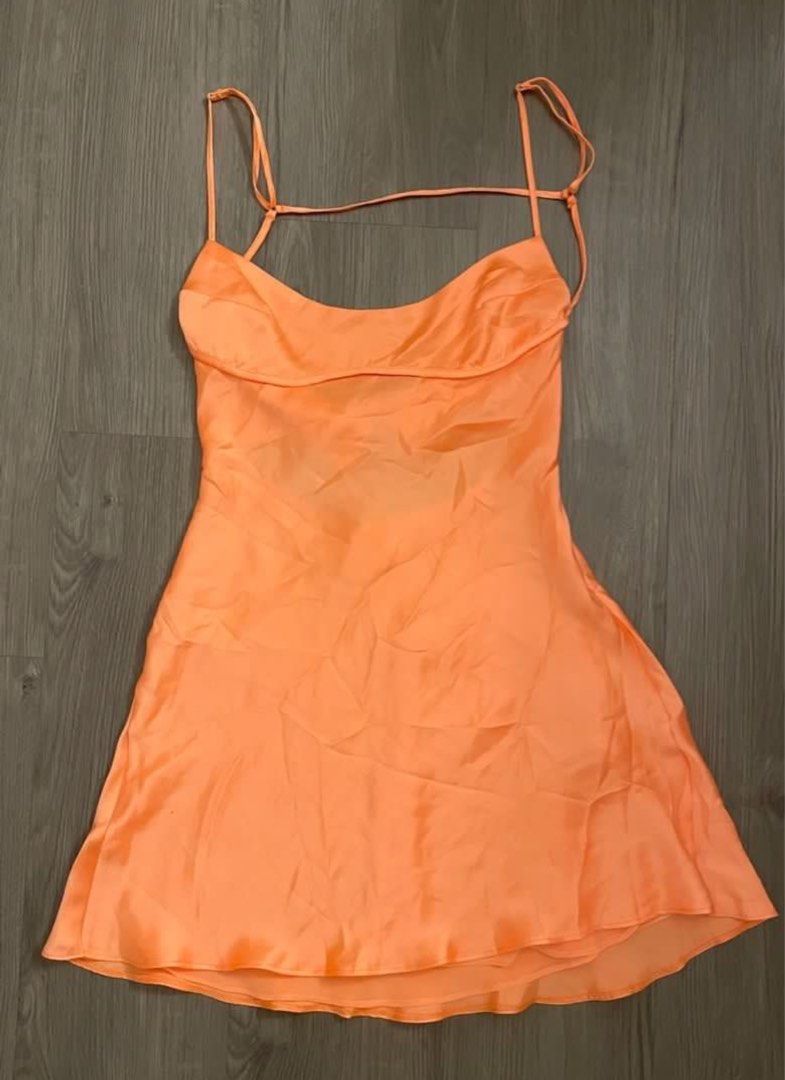 open lace back dress Zabbarra Off The Shoulder Mini Dress | Orange | Womens