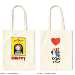 Japan CHUCKY FOREVER Child's Soul米白色帆布 CRAZY IN LOVE Side咩Bag630147282506251111