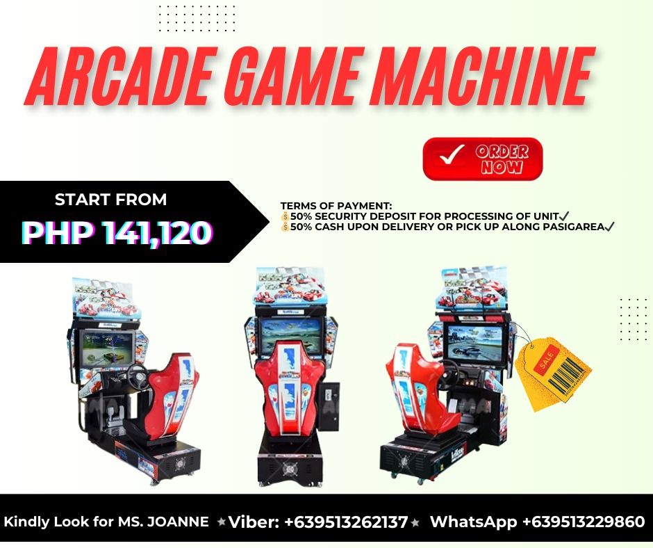 Arcade Game Machine for Sales 32"LCD Outrun Single Simulator racing machine (Category: Controllers) located in Caloocan City. Submitted by jayvanntag48794 (Listing ID 1337284161, Image 1). Description: Terms of Payment: 💰50% Security Deposit for processing of unit✔️ 💰50% Cash Upon Delivery or pick up Along PasigArea✔️ ▶️ NOTE: Pre-order basis . PRE ORDER PLEASE EXPECT 30 TO 45 DAYS DELAY BEFORE THE RESERVATION DATE .