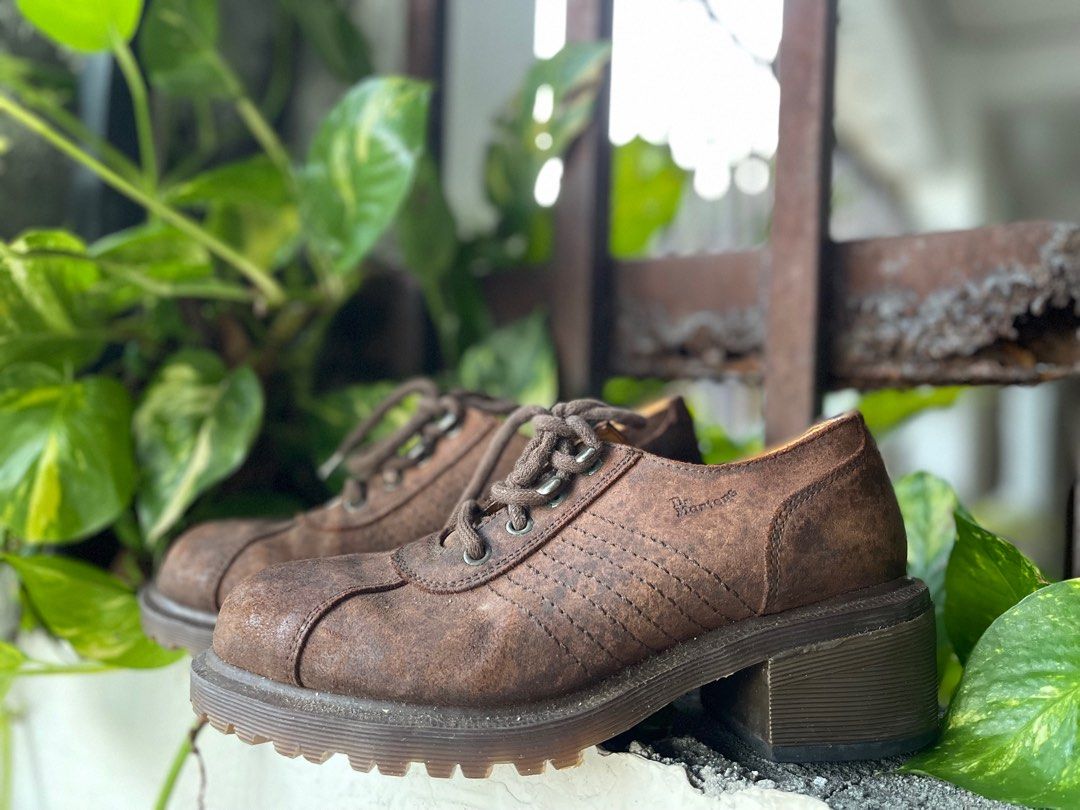 Authentic Vintage Rare Dr. Martens Brown Chunky Shoes Made in England